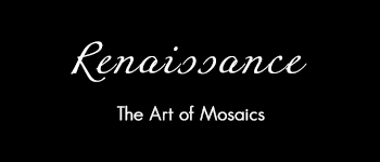 Renaissance, bespoke marble mosaic logo