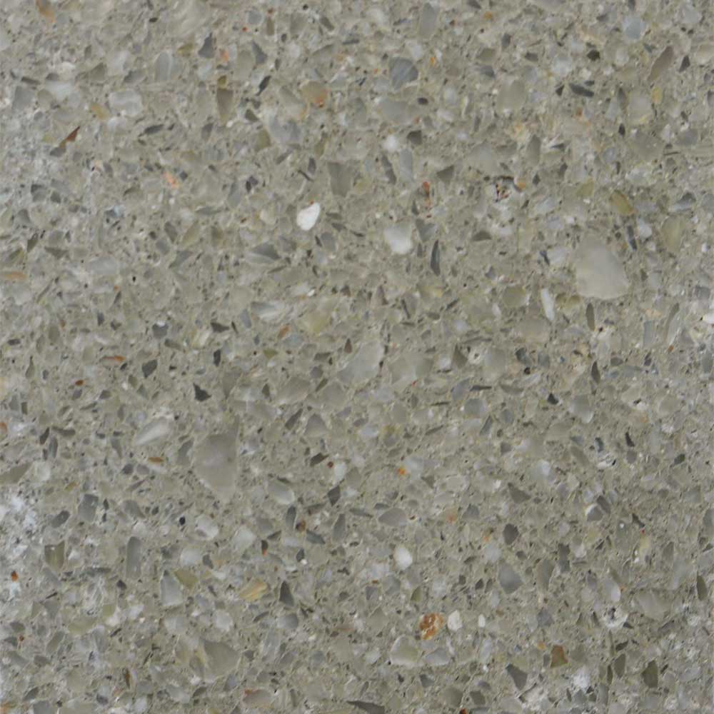 white terrazzo tile with large white aggregate