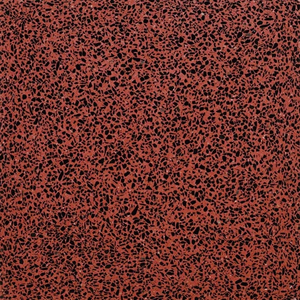 red terrazzo tile with black aggregate