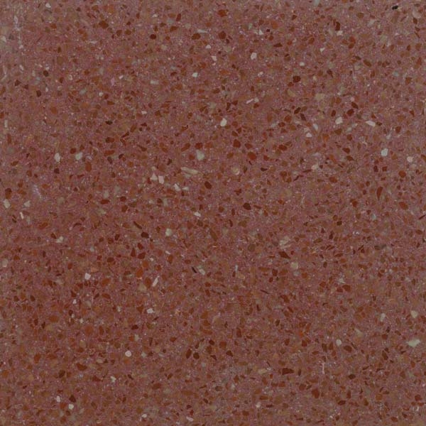 red terrazzo tile with white aggregate